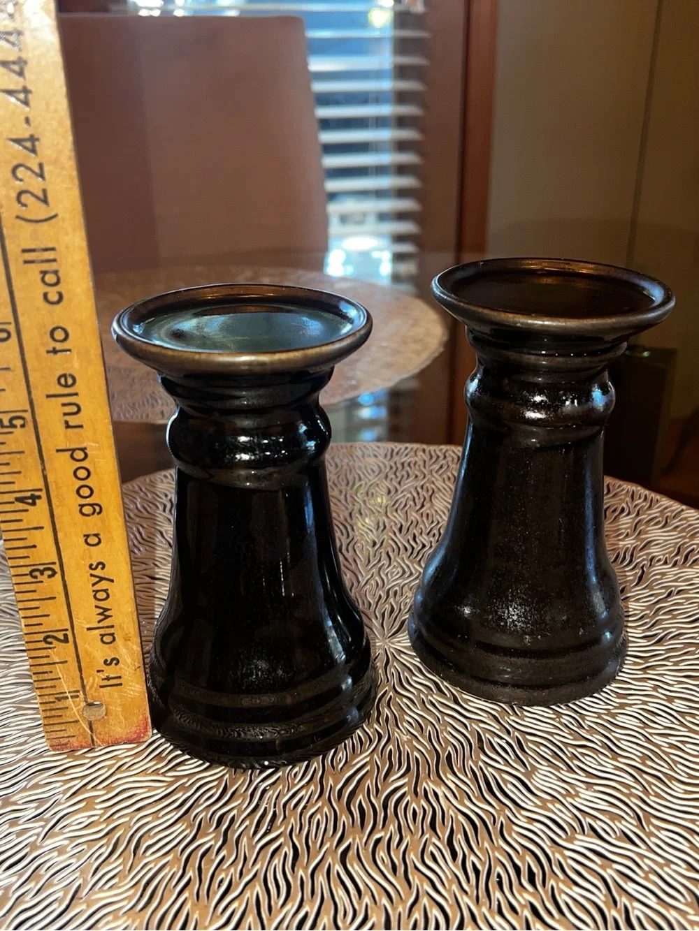 Rustic Ceramic Candle Holders set